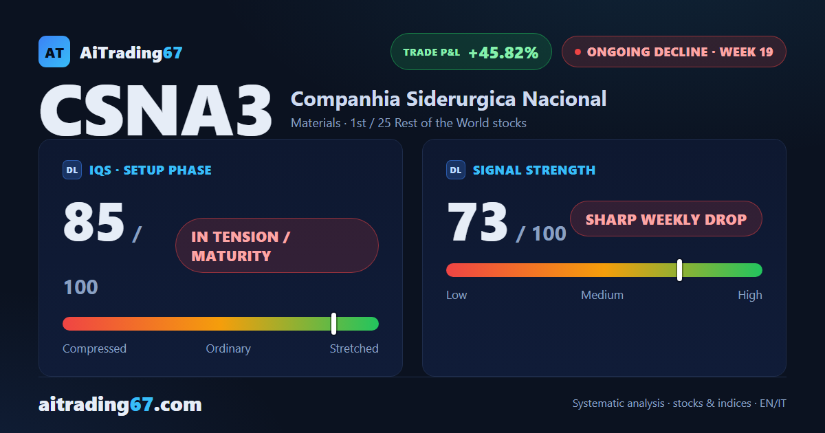 Companhia Siderurgica Nacional: decline intensifies at week 19