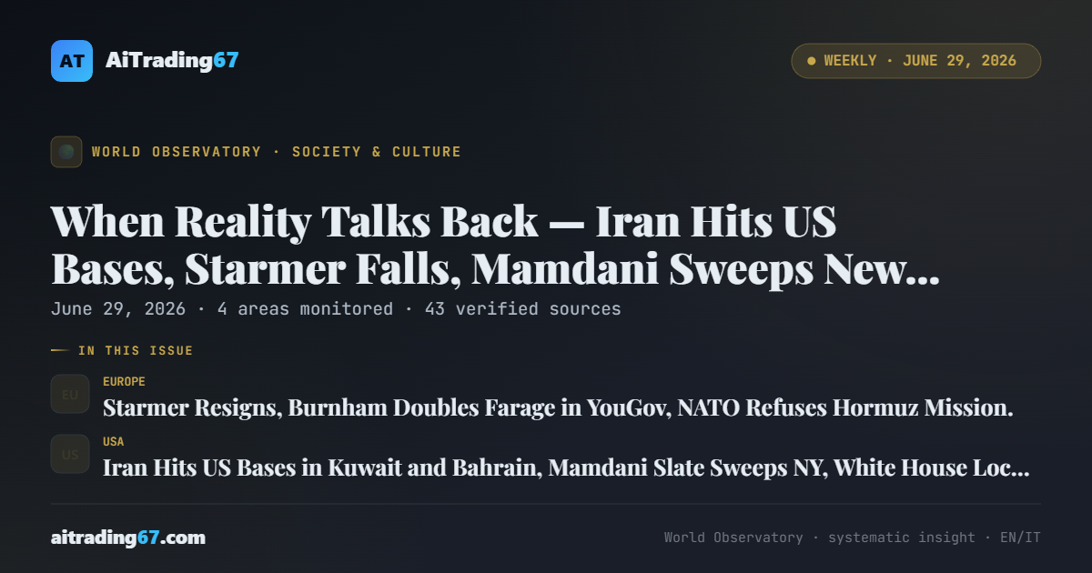 When Reality Talks Back — Iran Hits US Bases, Starmer Falls, Mamdani Sweeps New York
