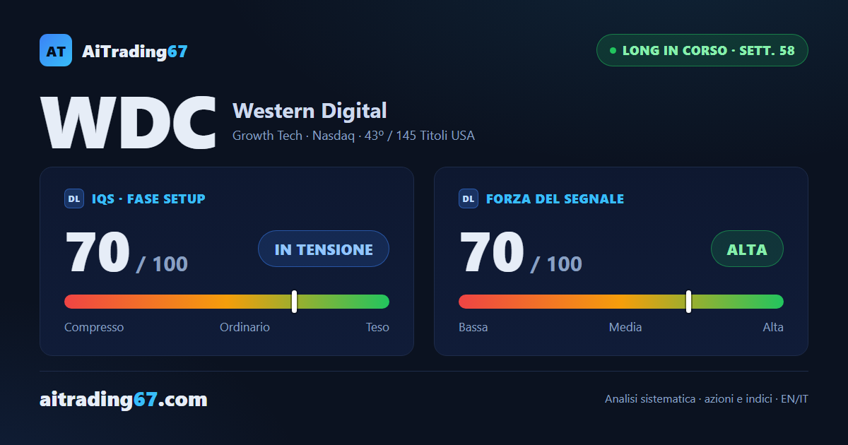Western Digital: il nostro Long senza fine, 58 settimane di corsa
