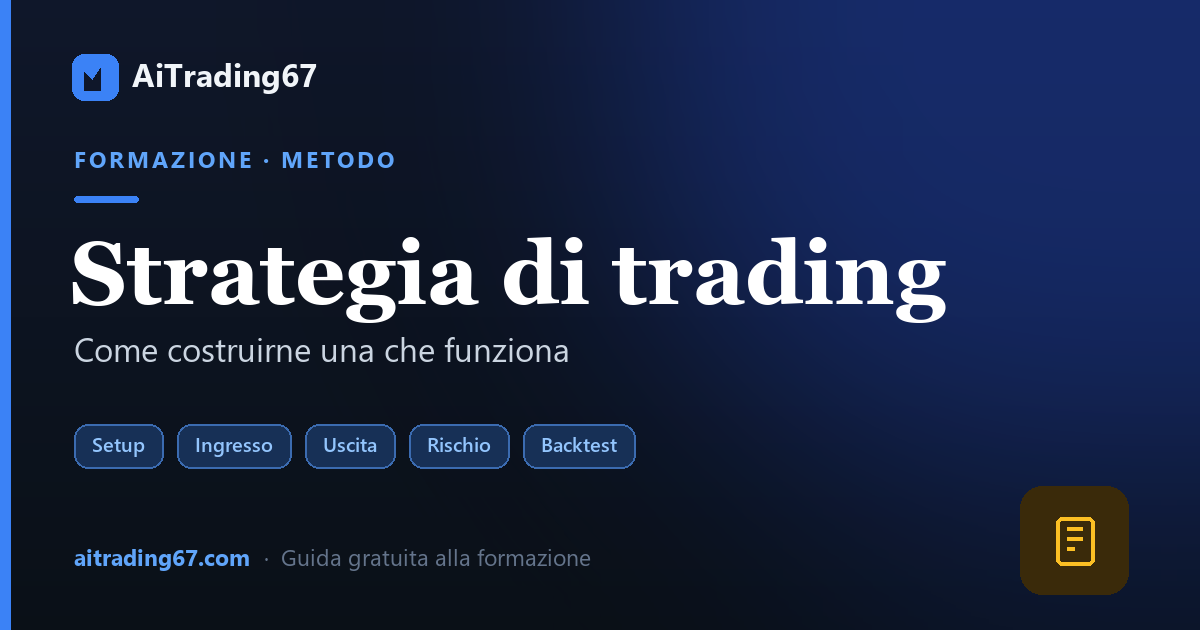 Cos'è una strategia di trading e come costruirne una che funziona
