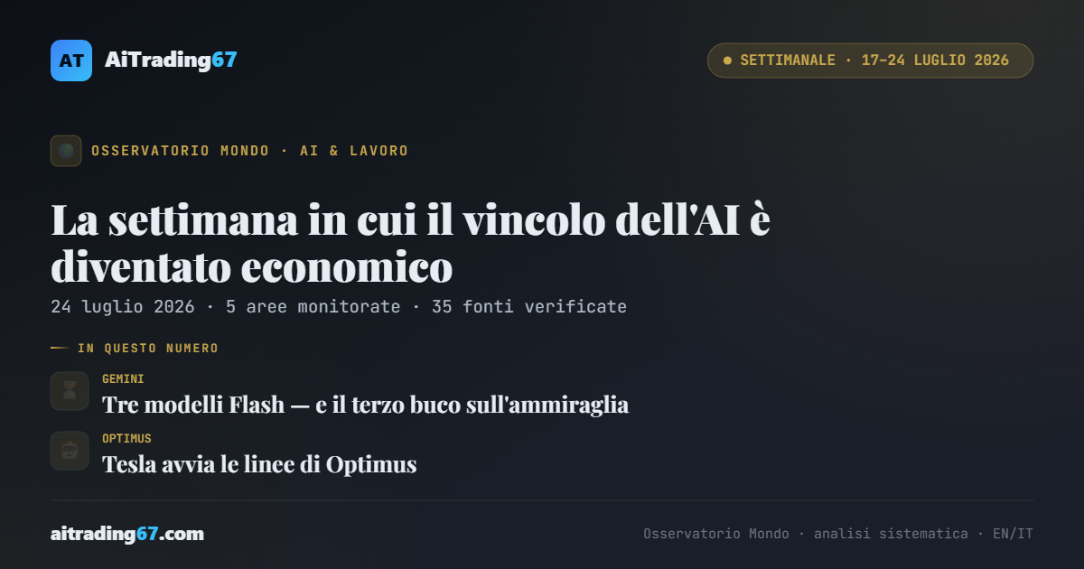 La settimana in cui il vincolo dell'AI è diventato economico
