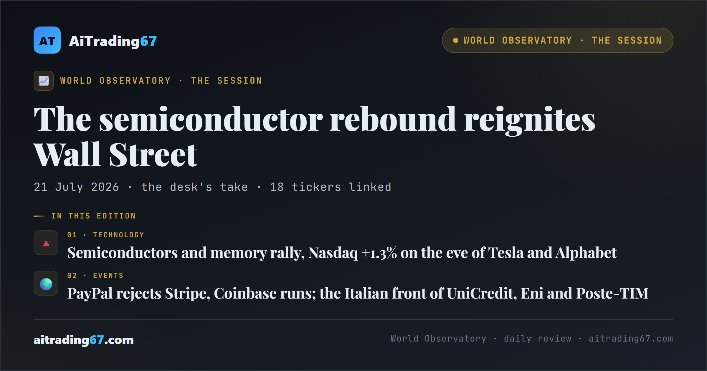 The semiconductor rebound reignites Wall Street
