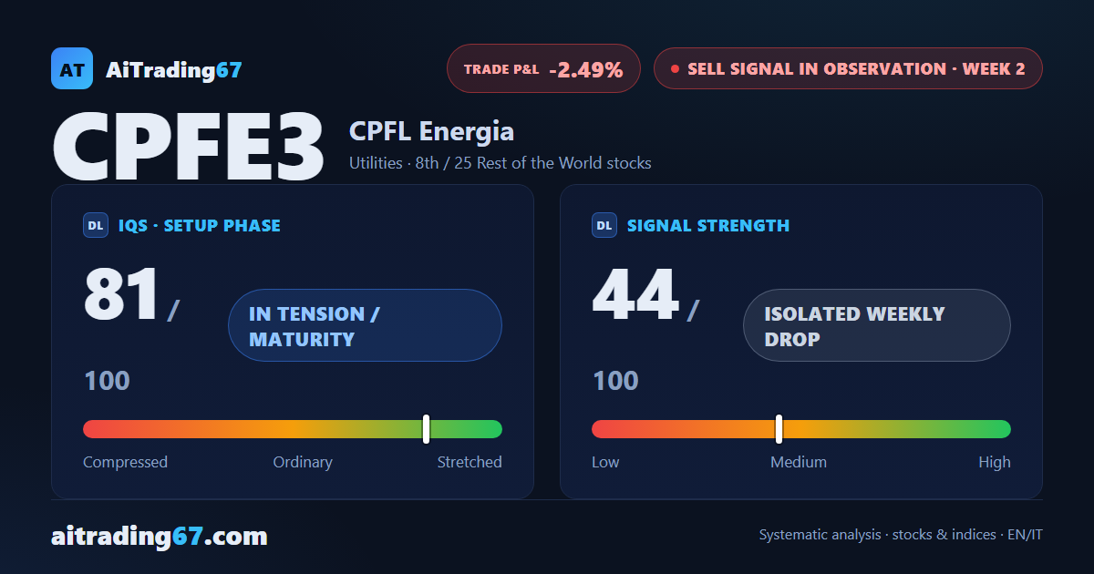 CPFL Energia bounces 2.5%, testing its new Sell signal
