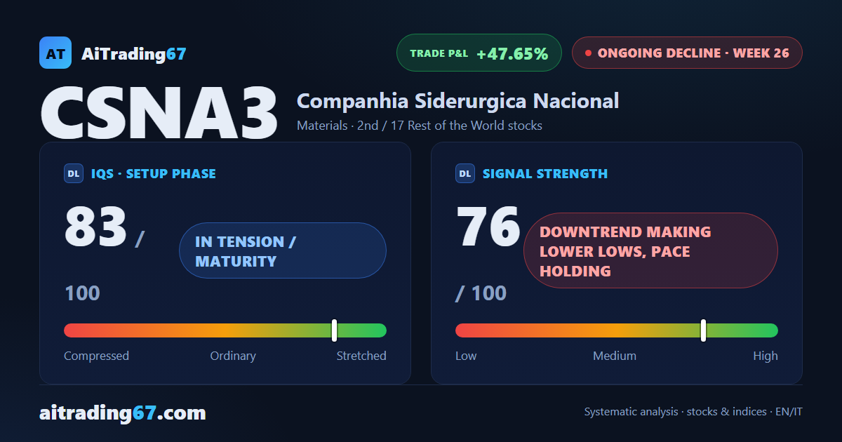 Companhia Siderurgica Nacional drops 5.6% as sellers stay firmly in control