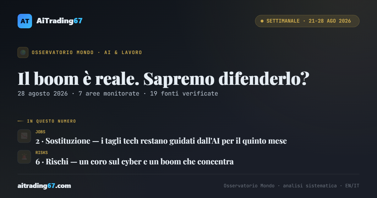 Il boom è reale. Sapremo difenderlo?