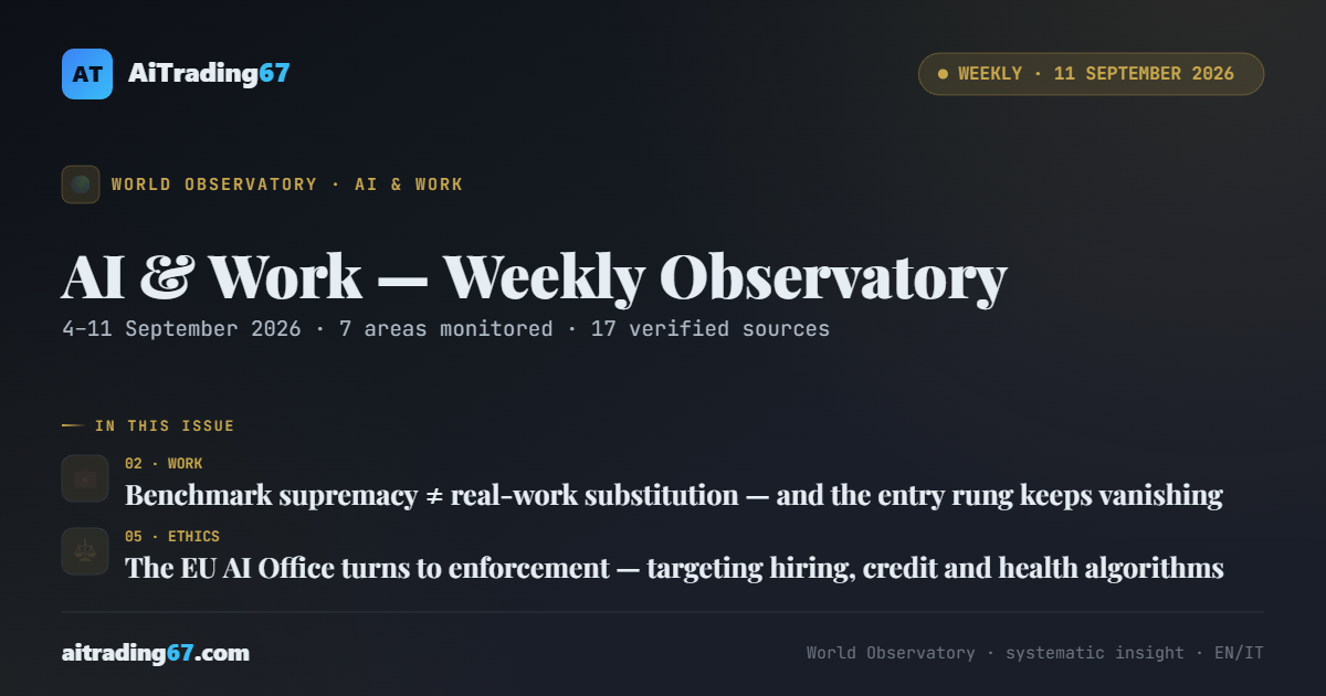 AI & Work — Weekly Observatory · 4–11 September 2026