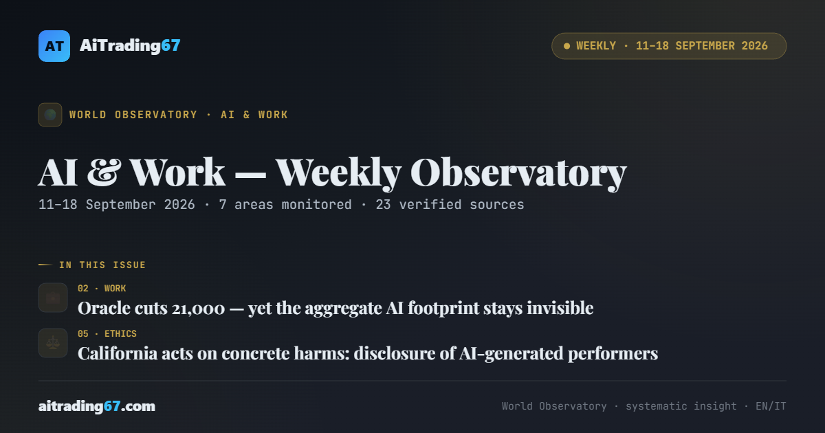 AI & Work — Weekly Observatory · 11–18 September 2026